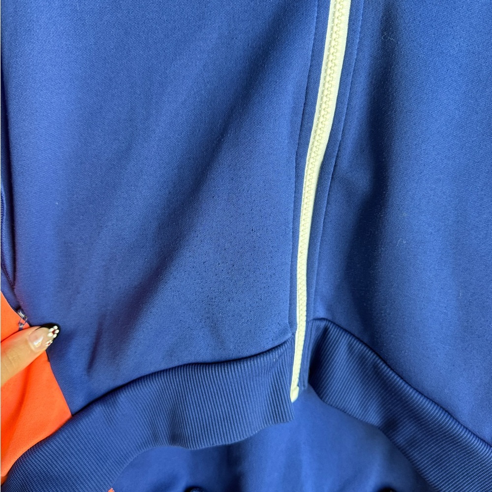 NIKE VINTAGE Colorblock Zip Up Fearless High-Low Jacket Retro 98s Blue Top Sz M - Picture 6 of 6